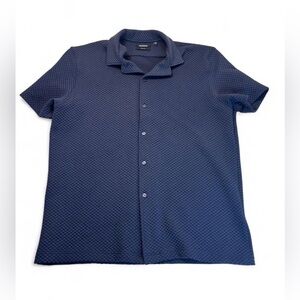 Murano Performance Shirt Mens Short Sleeve Spandex blue size XL